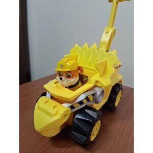 Paw Patrol Rubble Play Set Toy Vehicle Excavator Construction Demo Yellow
